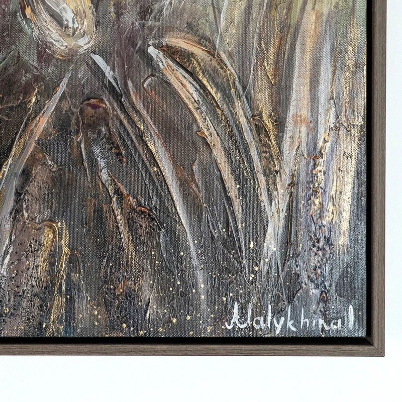 Landschaftsbilder gemalt acryl mit Rahmen "Gänseblümchen"