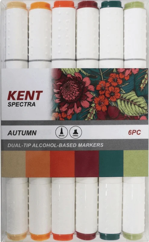 Kent Spectra Graphic Design Marker 6 pc Set