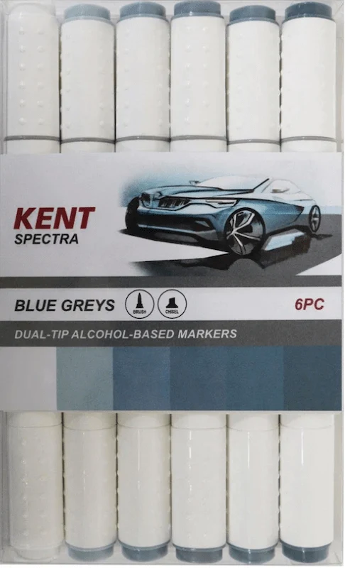 Kent Spectra Graphic Design Marker 6 pc Set