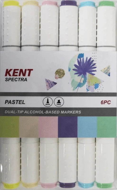 Kent Spectra Graphic Design Marker 6 pc Set