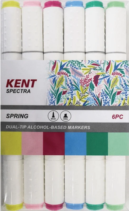 Kent Spectra Graphic Design Marker 6 pc Set