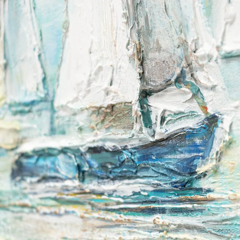 Meereslandschaft handgemalte acrylbilder auf leinwand "Meeresblau" 120x80cm