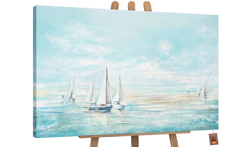 Meereslandschaft handgemalte acrylbilder auf leinwand "Meeresblau" 120x80cm