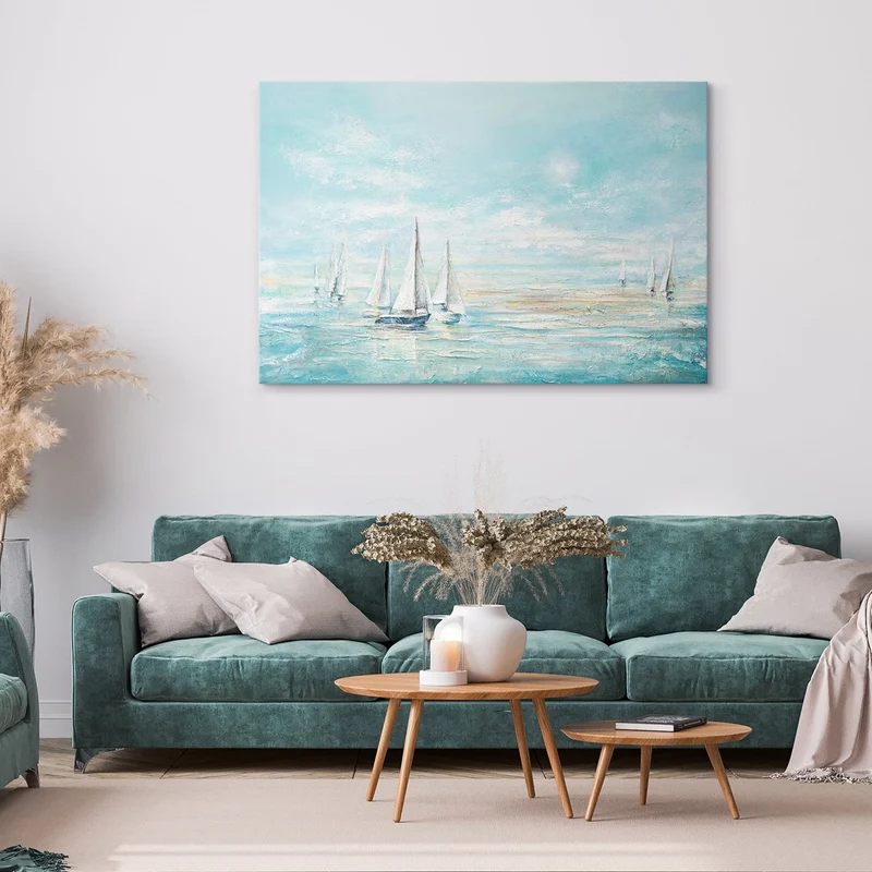 Meereslandschaft handgemalte acrylbilder auf leinwand "Meeresblau" 120x80cm