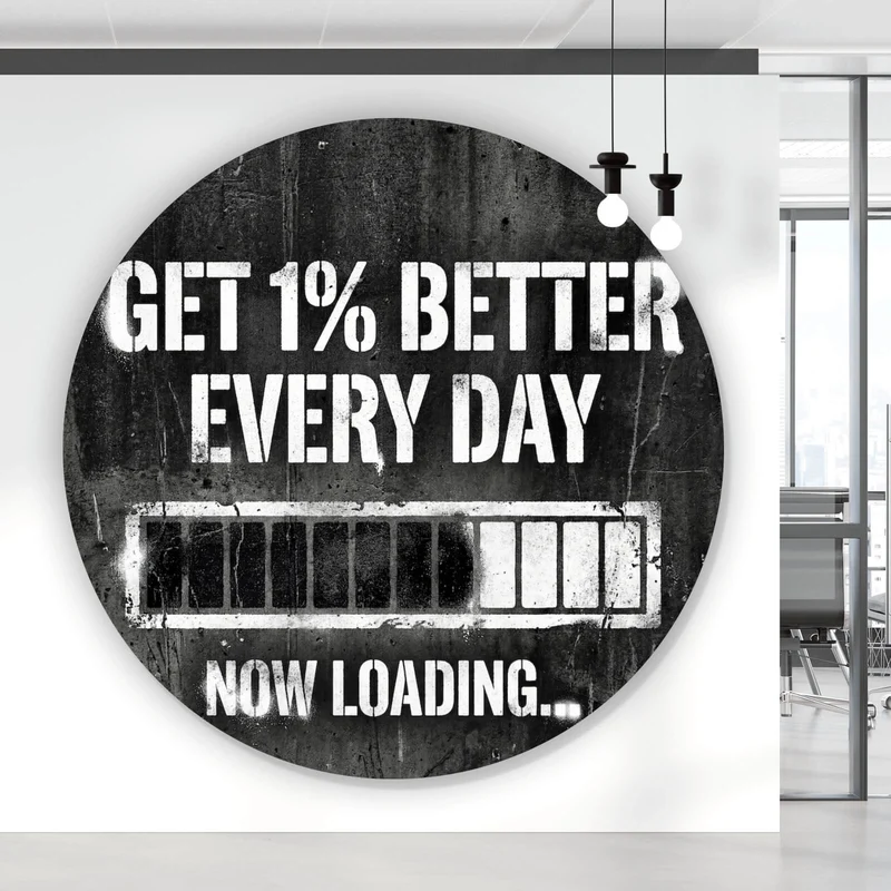 Aluminiumbild Get Better Every Day Kreis