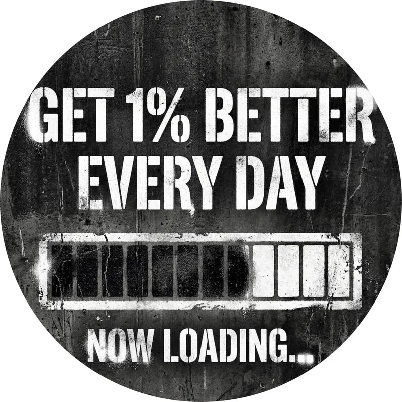 Aluminiumbild Get Better Every Day Kreis