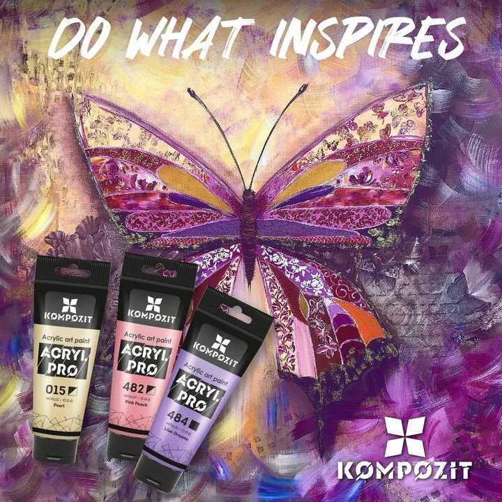Kompozit ACRYL PRO Metallic Acrylic Paint Set, 15 x 75 ml