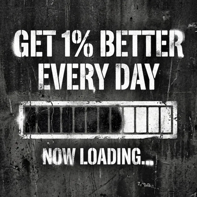 Spannrahmenbild Get Better Every Day Quadrat