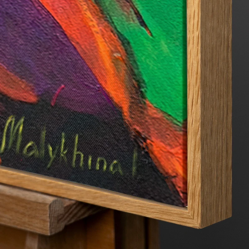 Gemälde mit Rahmen handgemalt abstrakt Löwenstärke Bilder wohnzimmer