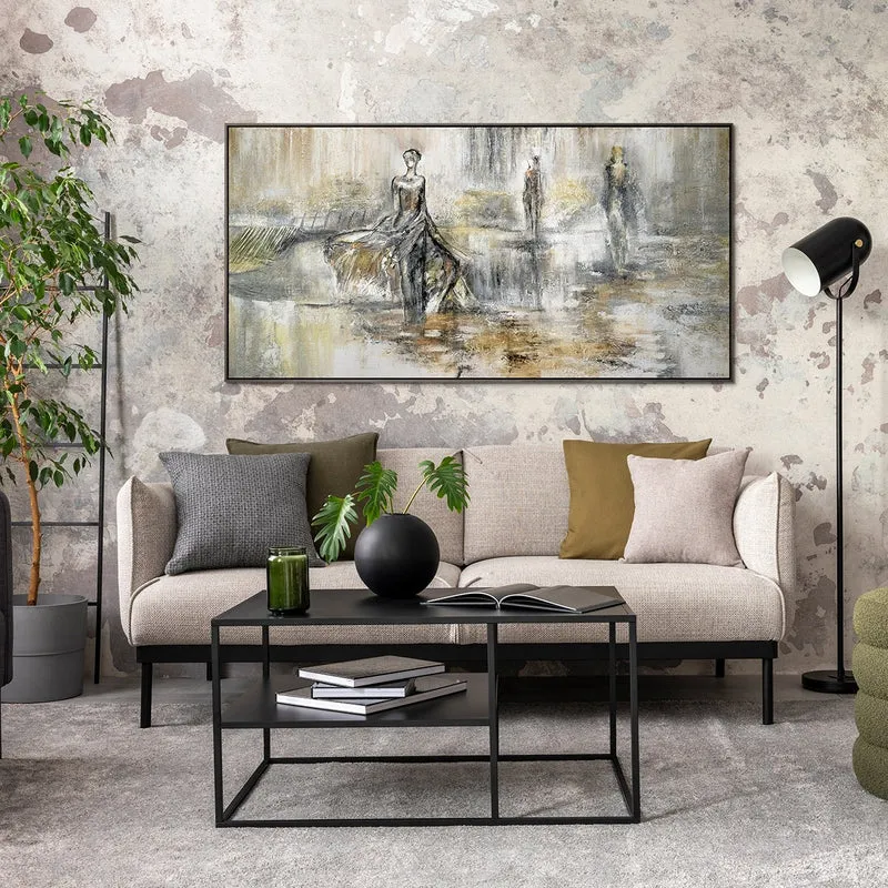 Handgemalte acrylbilder auf leinwand mit Rahmen „Modenschau“
