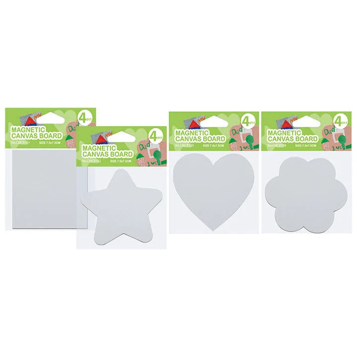 Canvas Magnets for Decorating, Set of 4