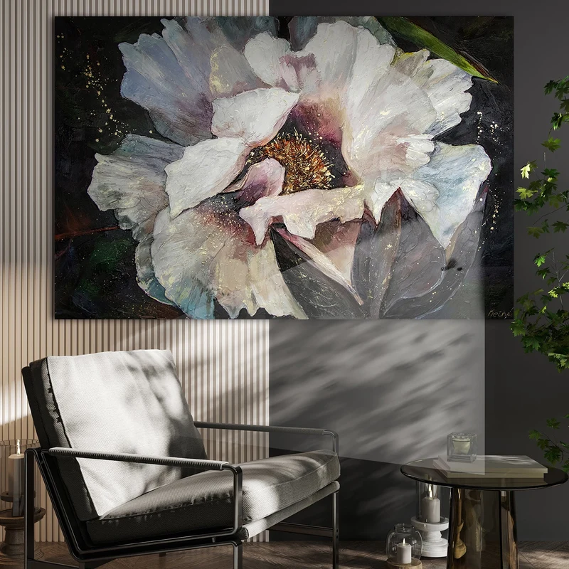 Blumenbilder acryl auf leinwand handgemalt "Pfingstrosen II"