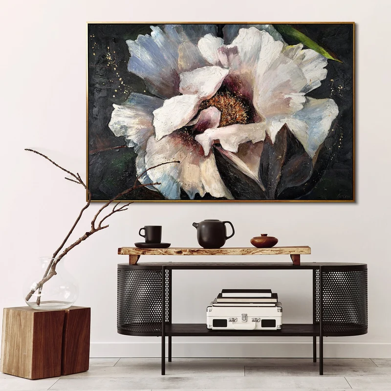 Blumenbilder acryl auf leinwand handgemalt "Pfingstrosen II"