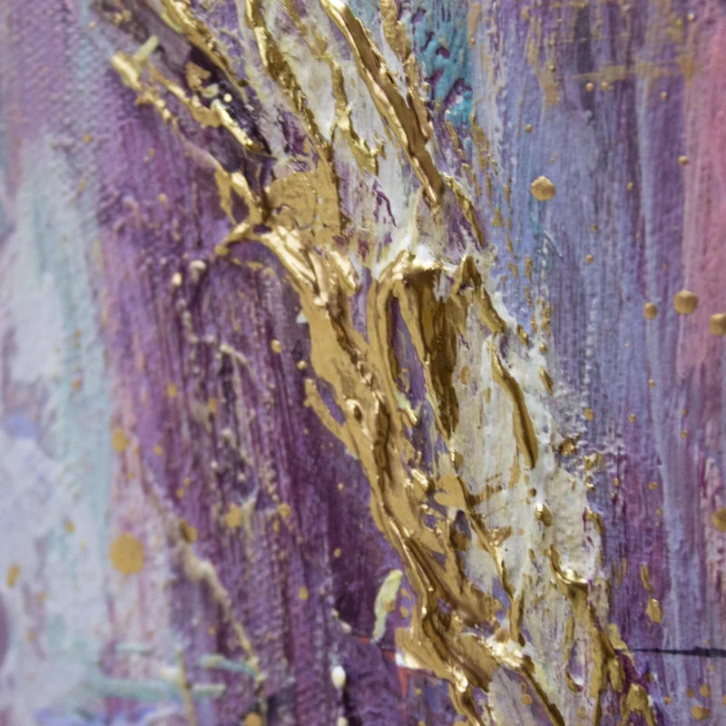 Handgemalte landschaft malerei "Morgentau" 150x50cm