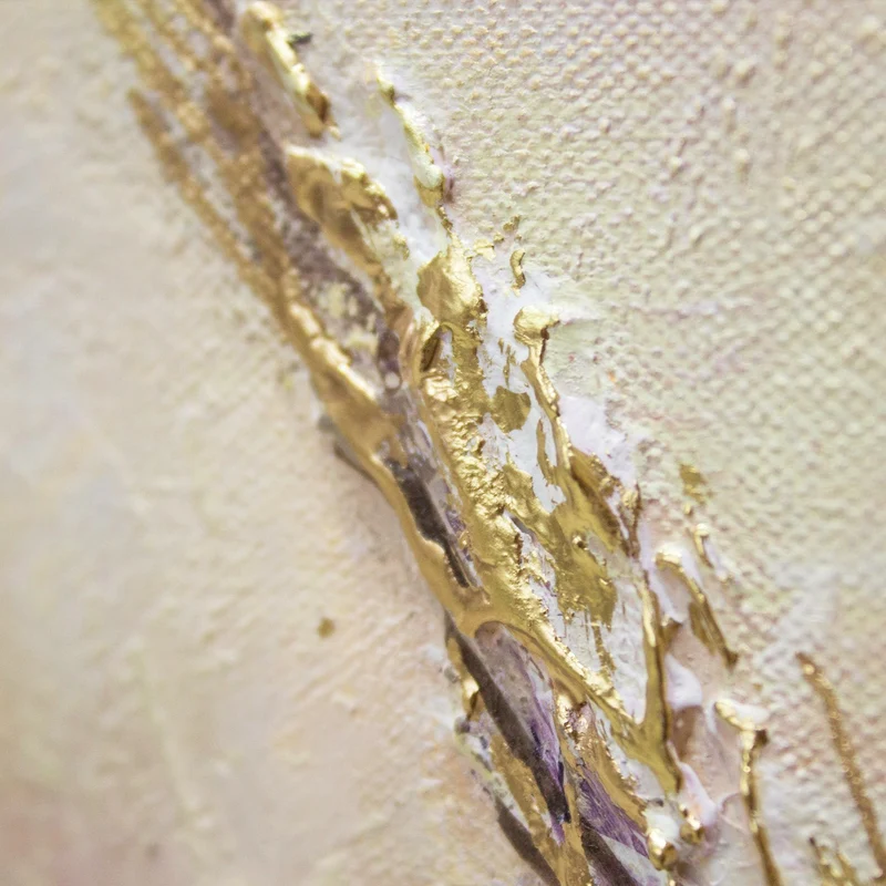 Handgemalte landschaft malerei "Morgentau" 150x50cm