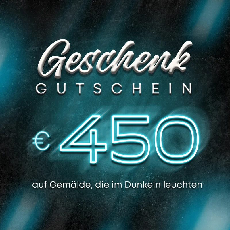 Geschenkkarte für ein leuchtendes Gemälde 450 Euro