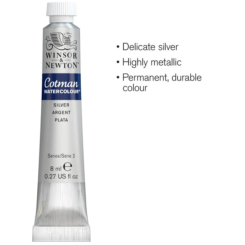 Winsor and Newton - Cotman Watercolour - 8ml - Silver
