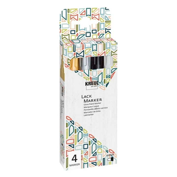 Kreul Gloss Lacquer Marker Set of 4