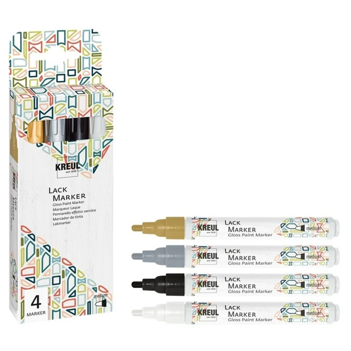 Kreul Gloss Lacquer Marker Set of 4