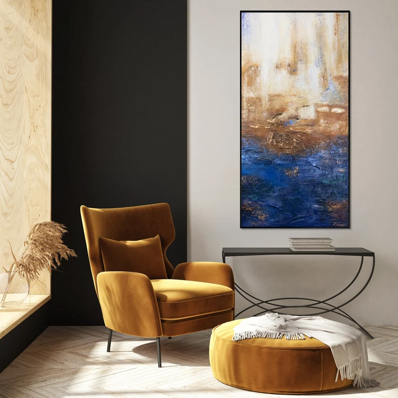 Abstrakte bilder wohnzimmer "Marine II"
