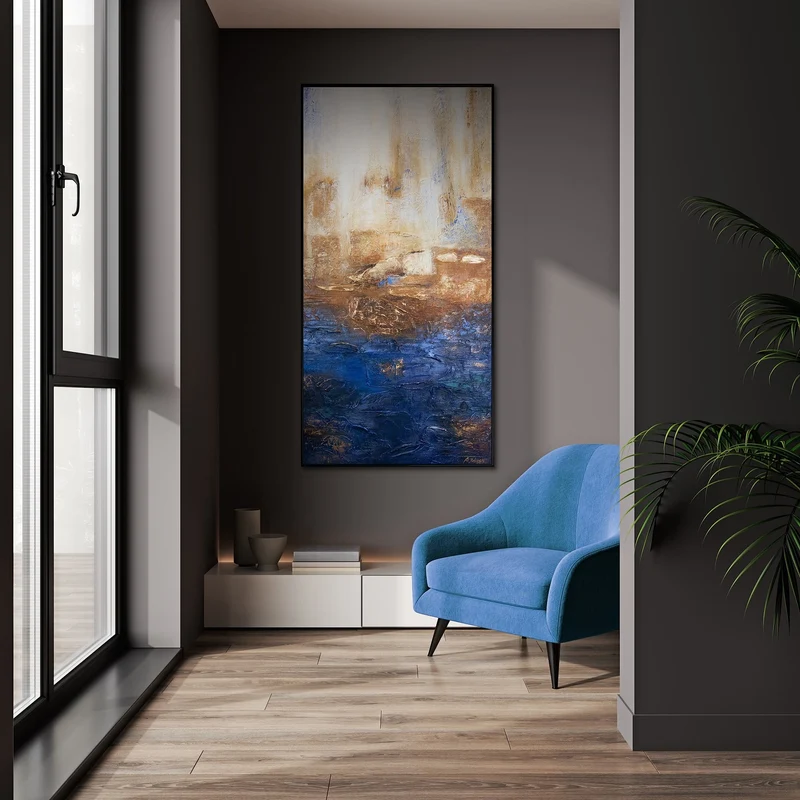 Abstrakte bilder wohnzimmer "Marine II"