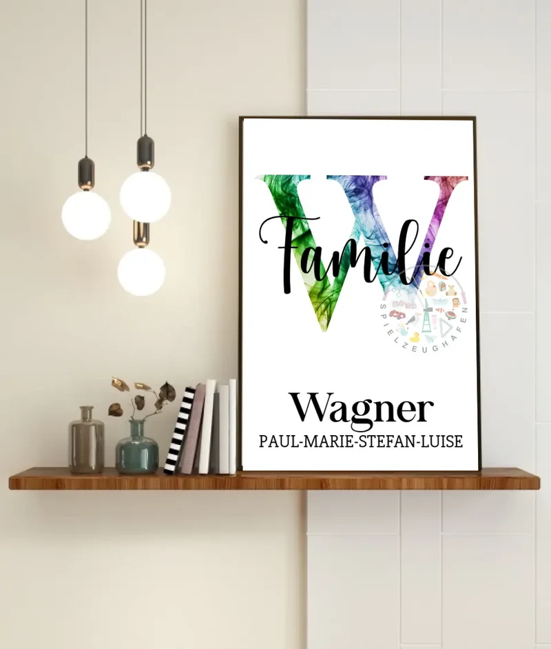 Dein Familienname als Diamond Painting