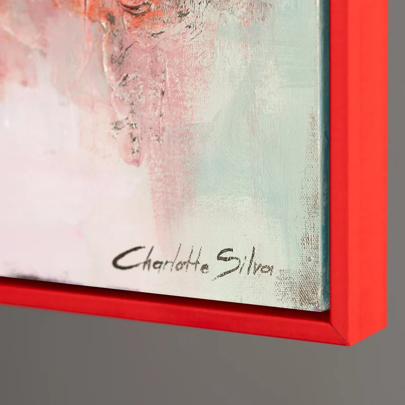 Handgemalte Abstrakte Kunst im Rahmen "Stille Konsonanz" Einzigartige Wandkunst