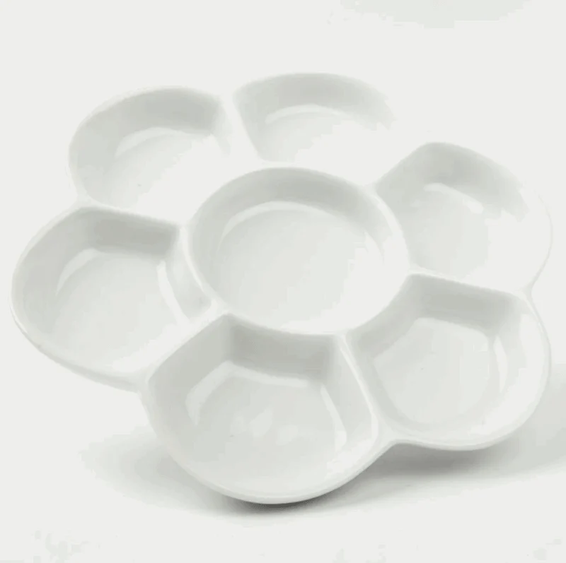 Glazed Porcelain Watercolour Flower Palette