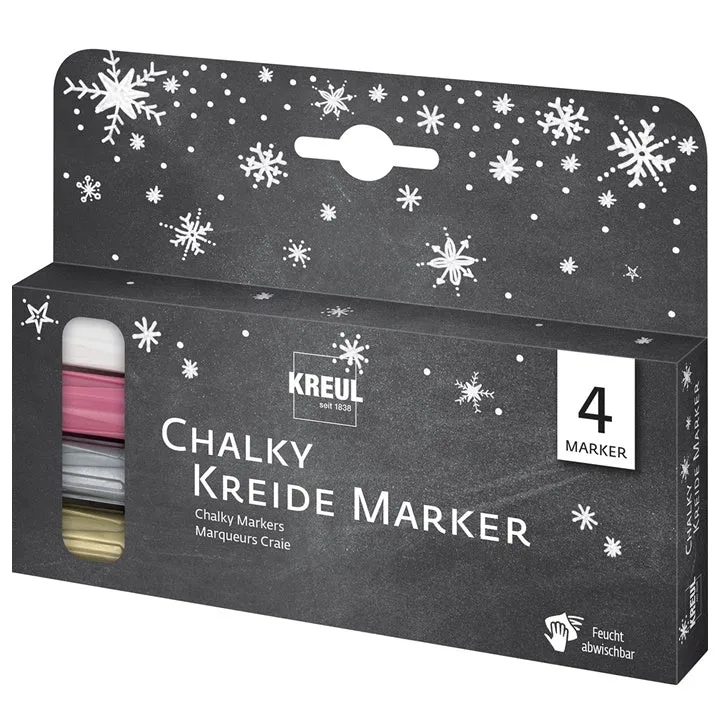 KREUL Snow Chalk Marker Set of 4