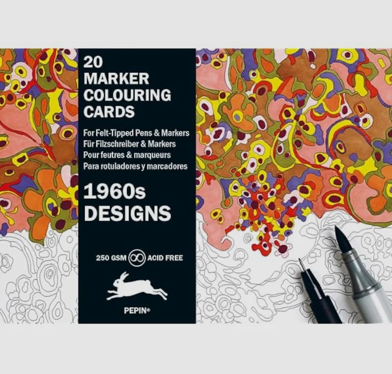 Patterned Marker Colouring Cards