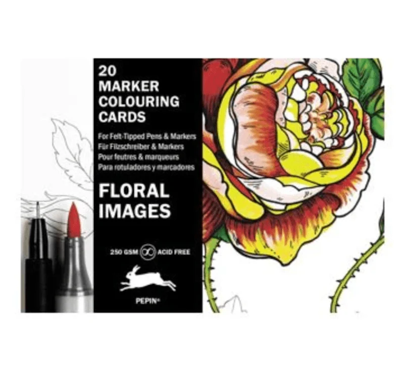 Patterned Marker Colouring Cards