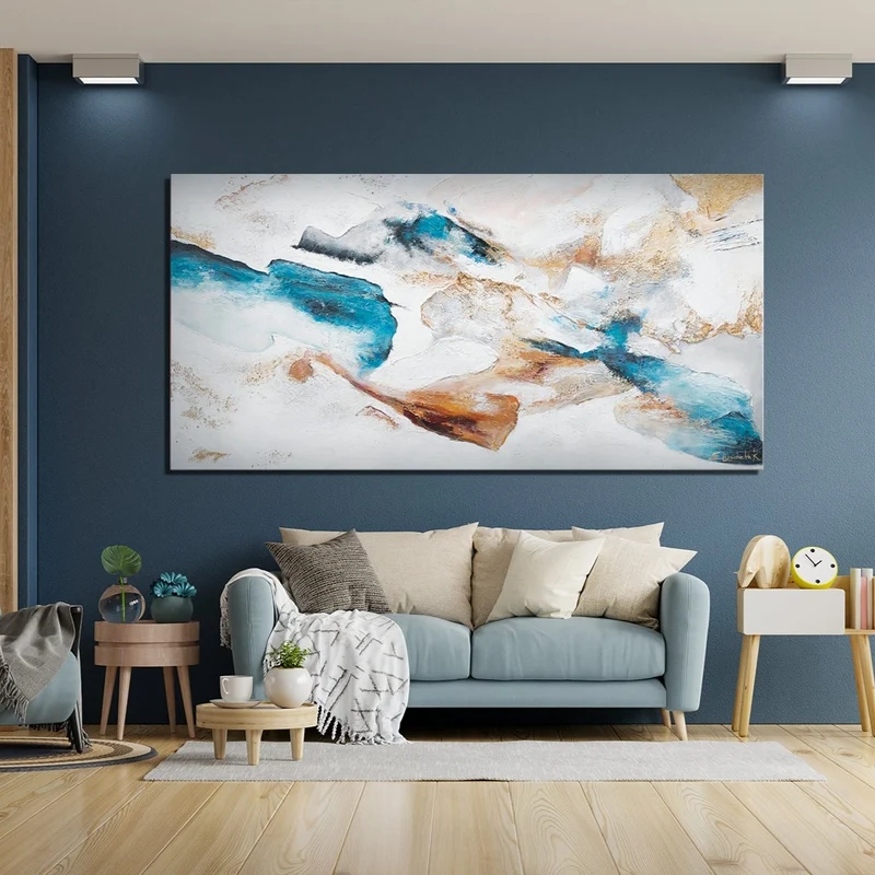 Abstrakte kunst bilder handgemalt "Smaragd"