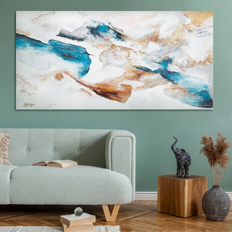 Abstrakte kunst bilder handgemalt "Smaragd"