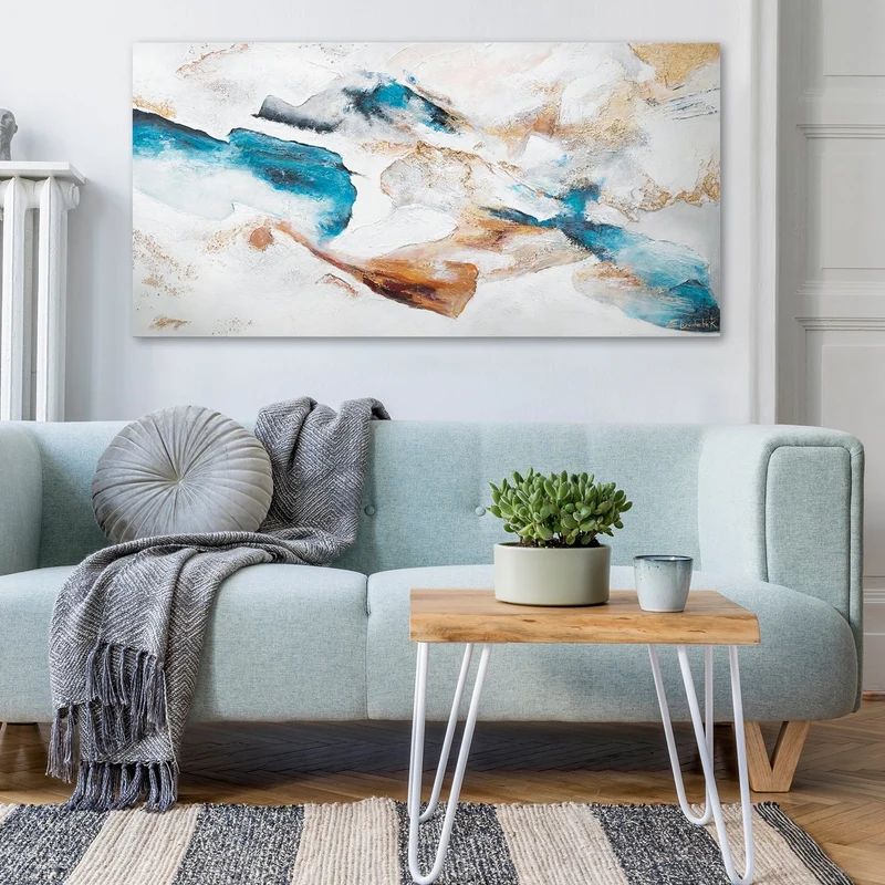 Abstrakte kunst bilder handgemalt "Smaragd"