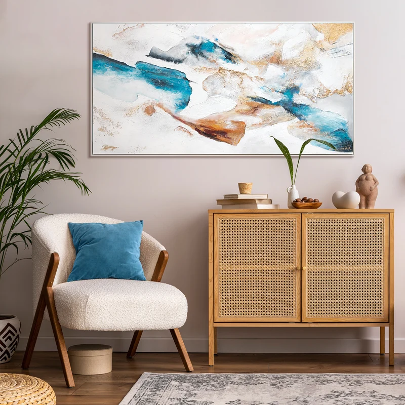 Abstrakte kunst bilder handgemalt "Smaragd"