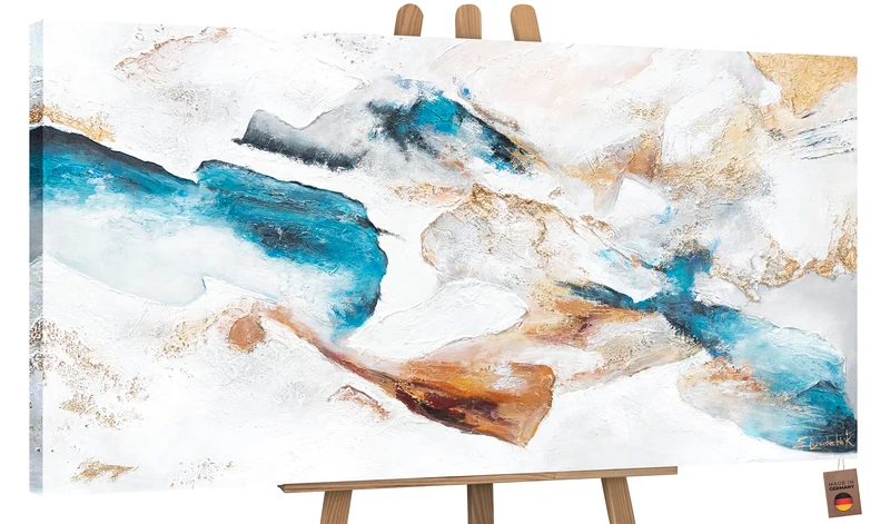 Abstrakte kunst bilder handgemalt "Smaragd"