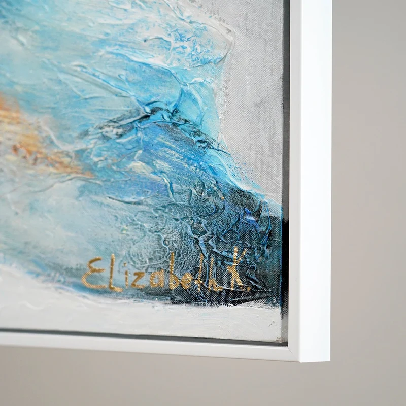 Abstrakte kunst bilder handgemalt "Smaragd"