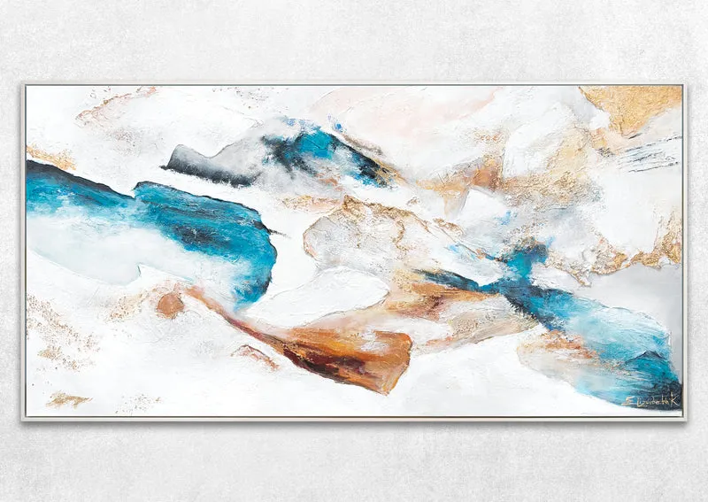 Abstrakte kunst bilder handgemalt "Smaragd"