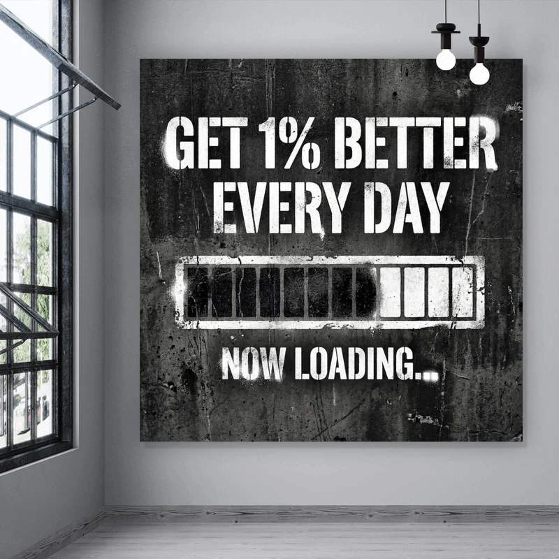 Aluminiumbild Get Better Every Day Quadrat