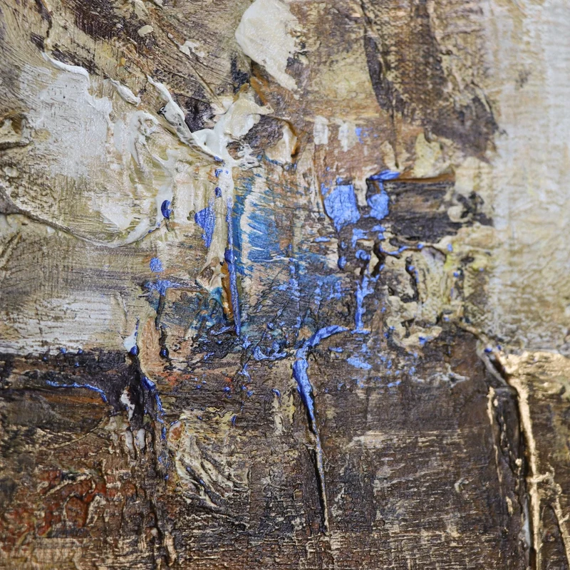 Abstrakte handgemalte acrylbilder auf leinwand "Ultramarin"