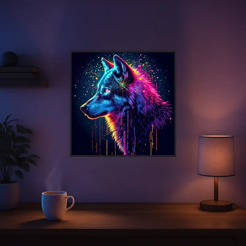 Diamond Painting - Krafttier Wolf: Klarheit & Instinkt