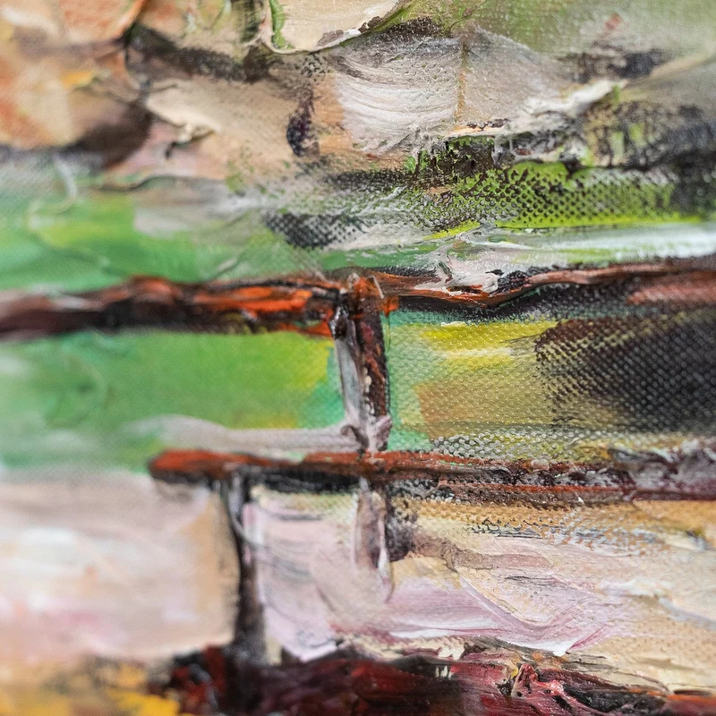 Abstrakte handgemalte acrylbilder auf leinwand "Wasserfall"