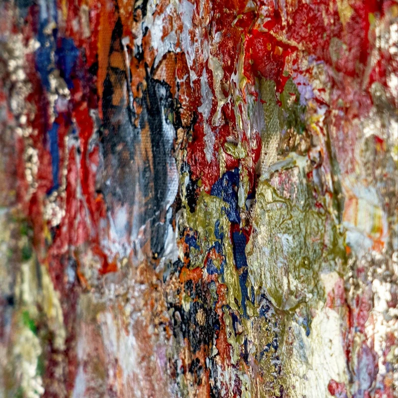 Handgemalte Acrylbilder auf Leinwand mit Rahmen "Heller Horizont"