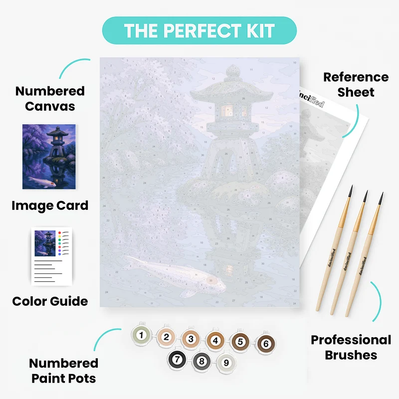 Twilight Koi Lantern - Paint by Numbers Kit