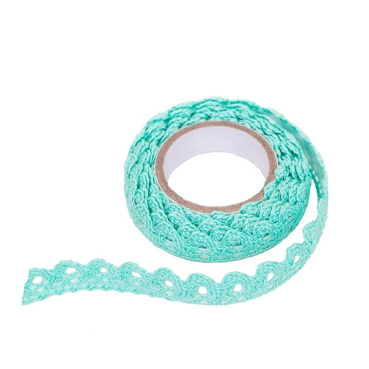 Cotton Self-Adhesive Lace Ribbon 1.8 m / Mint