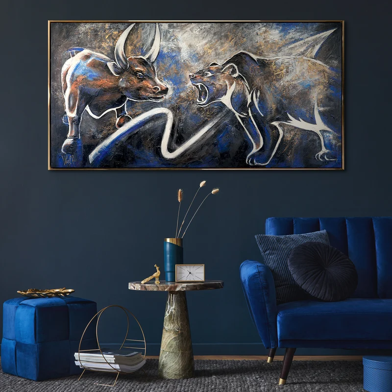 Leuchtende Kunstwerke "Börse" | Geschenk für Händler