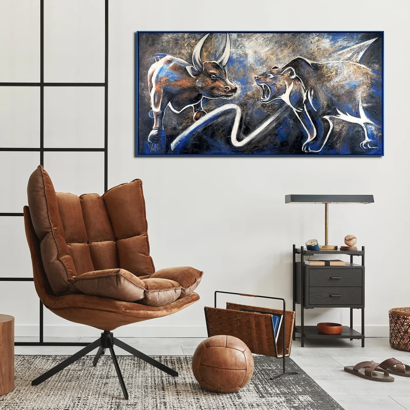 Leuchtende Kunstwerke "Börse" | Geschenk für Händler