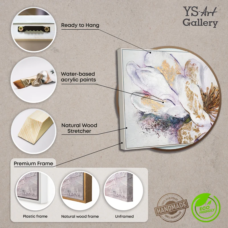 Blumenbilder acryl auf leinwand "Goldene Pfingstrose"