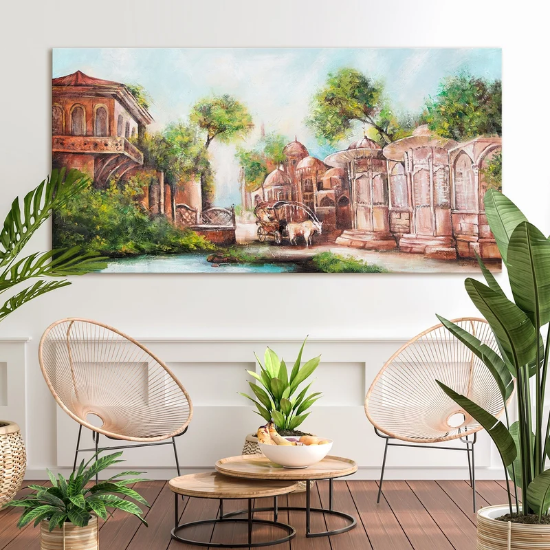 Acrylfarben bilder Wanddekoration modern "Stadtpassage"