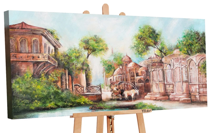 Acrylfarben bilder Wanddekoration modern "Stadtpassage"